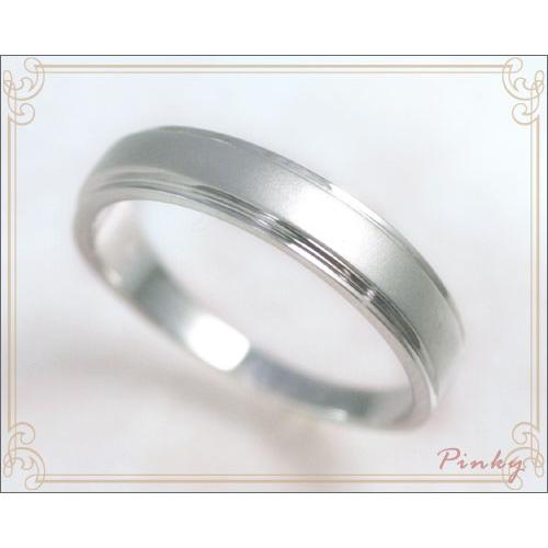 ピンキーリング Lady's レディース シェリール マット+ミラー仕上げ K10ホワイトゴールドピ...