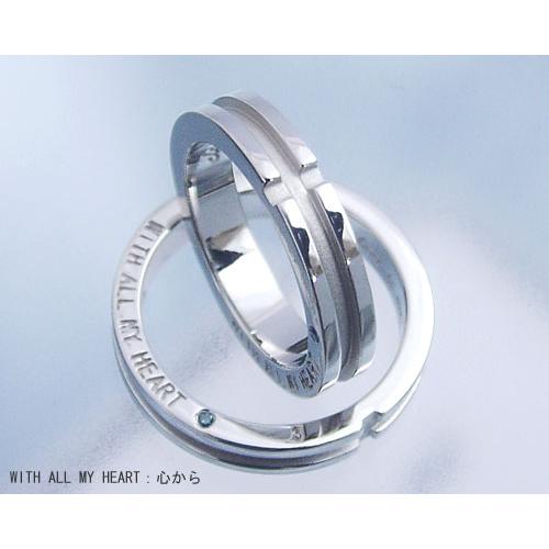 closetomeブルーダイヤ ポージー・ペアリング silver925刻印文字が入れられます 刻印...