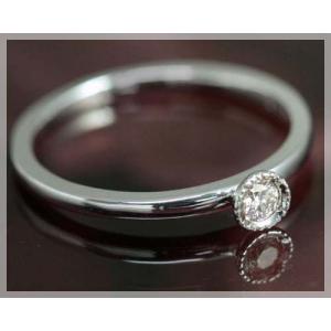 ピンキーリング 18k ダイヤモンド 0.10ct レディース リング 指輪