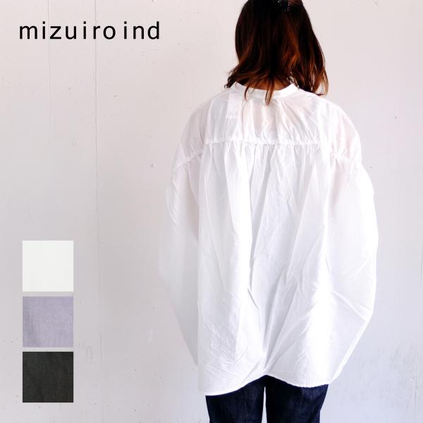 [A] 【SALE・セール】 ミズイロインド mizuiro ind シャツ ブラウス ワイドシャツ...