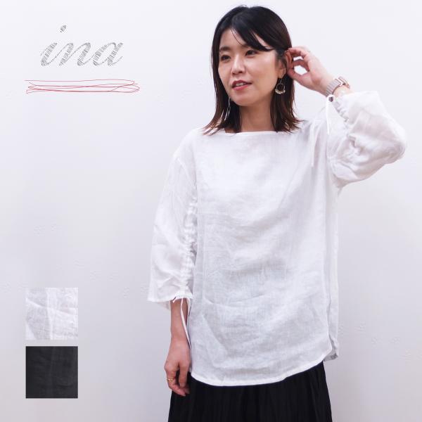 [D] 【SALE・セール】 イナ ina リネン 麻 ブラウス 無地 Made in Japan ...