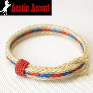 AUSTIN ACCENT オースティン アクセント ホースヘアー ブレスレットHOSE HAIR アメリカ製 ホワイト/レッド/ブルー｜b-e-shop