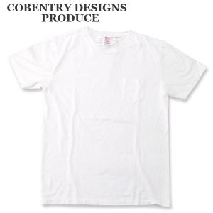 アメリカ製ファブリック クルーネック ポケットTシャツ ホワイト ポケTEE　CDP｜b-e-shop