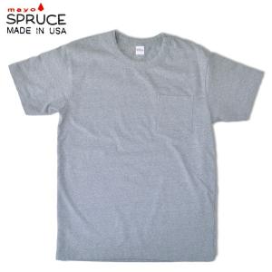 mayo SPRUCE メイヨー スプルース ヘビーウェイト ポケット Tシャツ 厚手 GREY グレー 9.72オンス｜b-e-shop