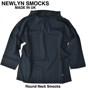 Newlyn Smocks [ニューリン スモック] Newlyn Fisherman's Smock フィシャーマンズ スモック プルオーバー ラウンドネックスモック BLACK ブラック イギリス製｜b-e-shop