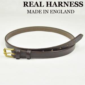 リアルハーネス スティラップ サドル レザー ベルト幅18mm ダークブラウン REAL HARNESS STIRRUP SADDLE LEATHER BELT 3/4インチ イギリス製｜b-e-shop