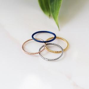 ステンレスリング 指輪 ツイストリング ペアリ...の詳細画像3