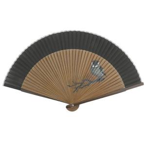 扇子 男持ち短地シルクペンテックス ふくろう 22cm
