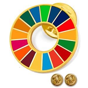 SDGs バッジ 直径20mm小さめ 金色七宝焼  sdgsバッチ ピンバッチ