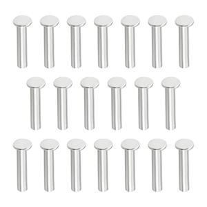 MroMax 中空リベット 半管状リベット フラットヘッドリベット アルミ 平リベット フラットヘッド カシメピン 平リベット アルミニウム シ