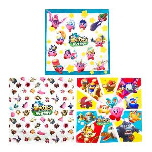 星のカービィ ナフキン 3枚セット 小学校 給食 お名前タグ付き 43×43cm ランチクロス 幼稚園 入園 入学 通園 カービー｜雑貨イズム