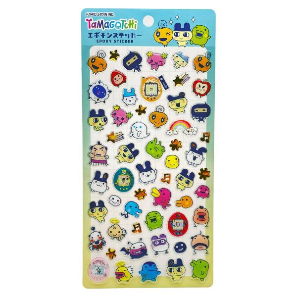 たまごっち ぷっくりシール エポキシステッカー デコシール キャラクター かわいい レトロ 立体シー...