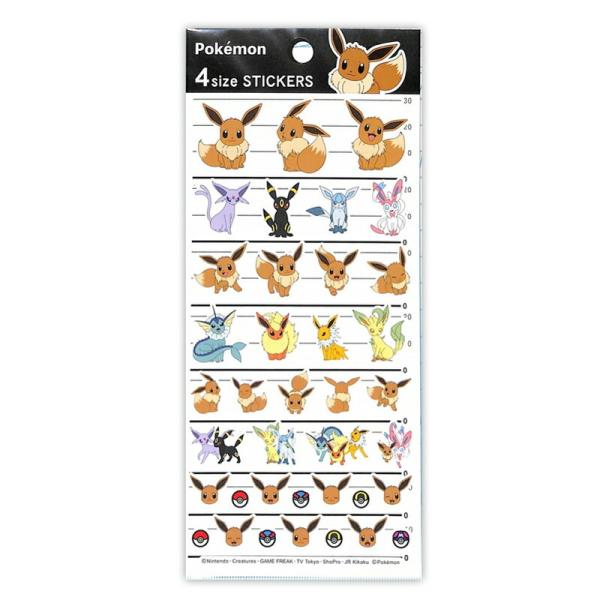 ポケットモンスター4サイズステッカーズ【イーブイフレンズ】特大 大 中 小 ポケモン ノート シール...