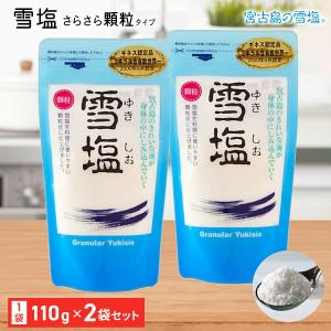 宮古島 雪塩 顆粒タイプ 110g 2個セット 小粒 ミネラル豊富 沖縄産 塩 料理用 テーブルソルト スイーツ 宮古島の雪塩 パラダイスプラン