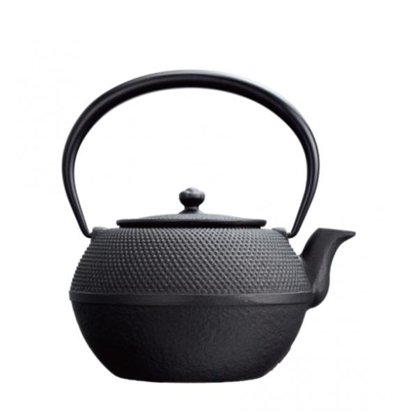南部鉄器 盛栄堂 鉄瓶（てつびん） 鋳造【伝統工芸】ガス 及源 OIGEN まろみアラレ 1L H-...