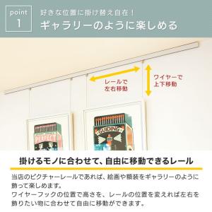 ウォールメイツ正規品 ピクチャーレール セット...の詳細画像4