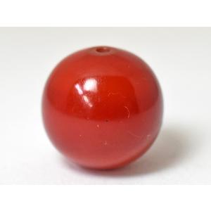 019　蜻蛉玉　古いベージュと赤の模様の球形ビーズ！ ○わくわく とんぼ玉☆ANTIQUEホワイトハート濃赤扁平丸型中粒ビーズ