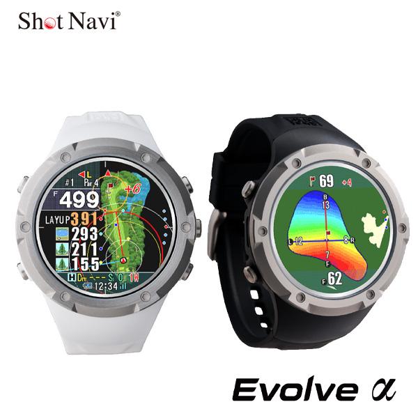 ShotNavi(ショットナビ) Evolve α(エボルブ・アルファ) 腕時計型ゴルフ用GPS距離...