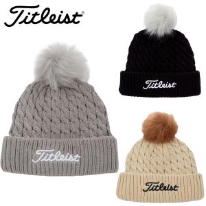 タイトリスト ウィメンズ ケーブルニット ポンポンビーニー