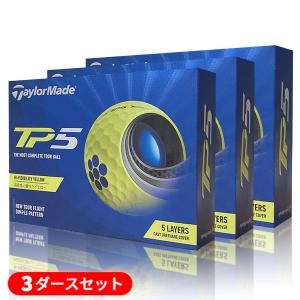 【3ダースセット】テーラーメイド TP5(イエロー) ゴルフボール 3ダース(36球) 2021年モデル (日本正規品)｜b-kenkougolf