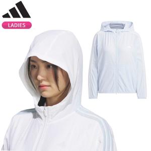 アディダス ゴルフ(adidasGOLF) 撥水 シアサッカー フルジップ フーディー UB333 レディース ウェア 2026年春夏｜美-健康ゴルフ