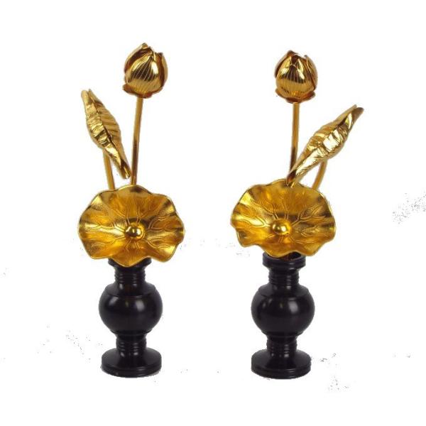 常花 常花３寸３本立と華鋲1.8寸のセット（黒光色）