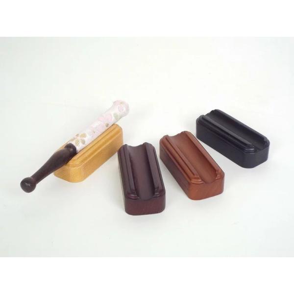 おりん 仏具 りん棒置き台　小　面取りタイプ　りん棒台は4色の色から選択