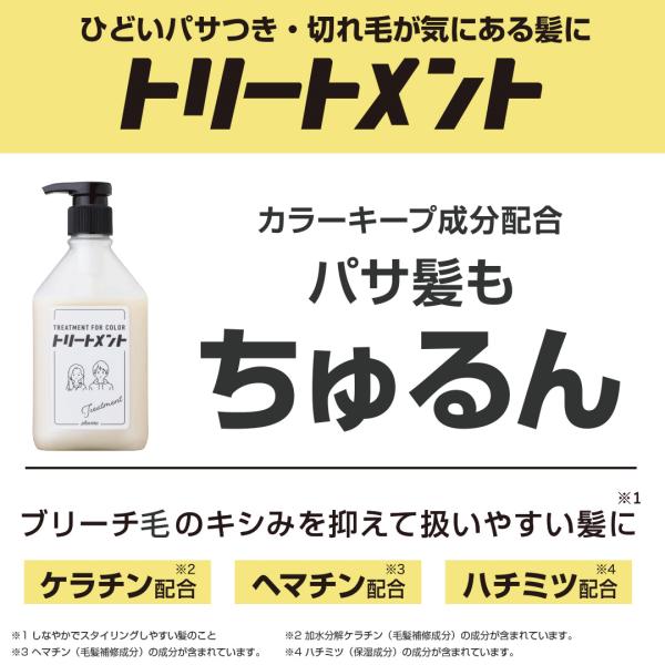 単品 プリュスオー ヘアトリートメント for color 280ml ポンプ pluseau カラ...