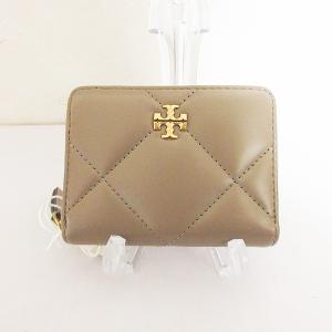 未使用 TORY BURCH トリーバーチ キラ ダイヤモンド キルト ジップ ウォレット アラウンド コインケース ステッチ 159791