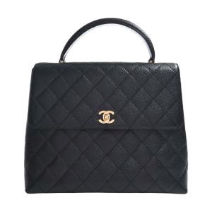 CHANEL シャネル キャビアスキン マトラッセ ココマーク ハンドバッグ ブラック レディース by｜b-rakuichi