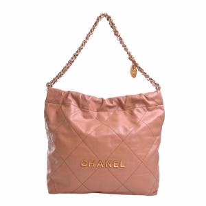 CHANEL シャネル レザー シャネル22 チェーン ショルダーバッグ ブラウン レディース by｜b-rakuichi