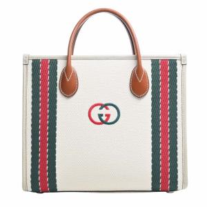 Gucci グッチ インターロッキングG キャンバス 2WAY トートバッグ 701737 ホワイト レディース by｜b-rakuichi