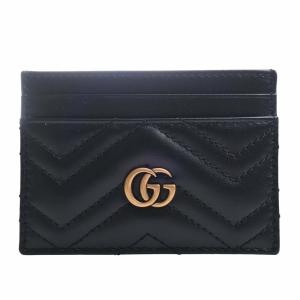 Gucci グッチ GGマーモント レザー カードケース 443127 ブラック レディース by｜b-rakuichi