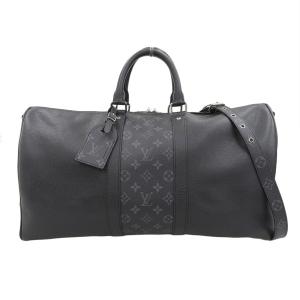 LOUIS VUITTON ルイヴィトン タイガラマ キーポル バンドリエール50 2WAY ハンドバッグ ボストンバッグ M53763 ブラック メンズ gy｜b-rakuichi