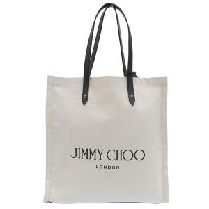 JIMMY CHOO ジミーチュウ キャンバス ロゴ トートバッグ アイボリー レディース gy｜b-rakuichi