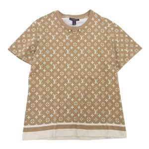 LOUIS VUITTON ルイヴィトン モノグラム コットン 半袖Tシャツ #XL ブラウン レディース gy｜b-rakuichi