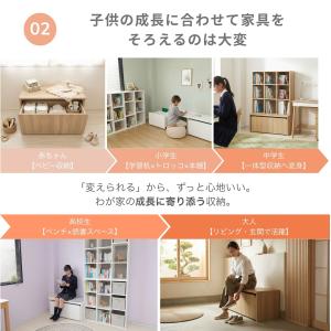 絵本棚 収納付きデスク NESTY 積み重ね ...の詳細画像4