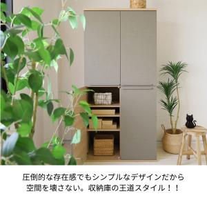 クローゼット 扉 幅90 ハンガーラック ワー...の詳細画像1