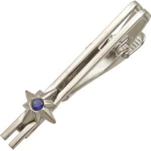 11月)ブルートパーズ クールライン シルバー ネクタイピン 誕生石