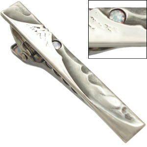 11月)ブルートパーズ クールライン シルバー ネクタイピン 誕生石