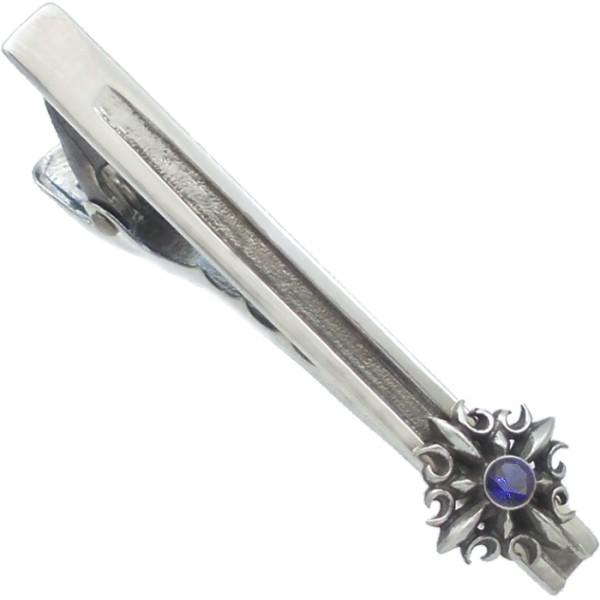 (9月)サファイア ゴシック クロス  シルバー ネクタイピン誕生石