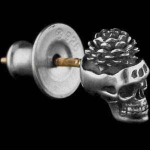 LONE ONES（ロンワンズ） ラージファンタジアスカルシルバーピアス