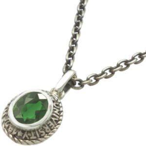 エメラルドグラス シルバー カレッジペンダントトップ : シルバー