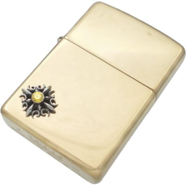 イエロージルコニア ゴシック クロス ブラスジッポ金運、開運 誕生石 父の日 ギフト