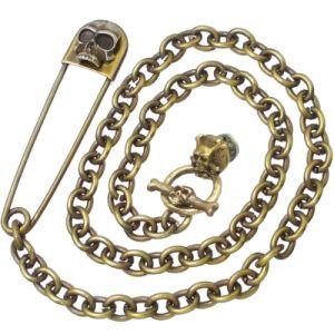 革蛸謹製 革蛸 ブラスウォレットチェーン大きなリングを利用して作った