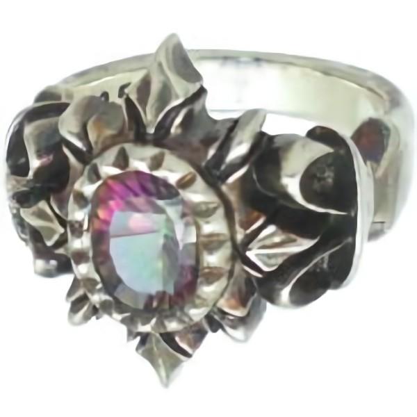 ミスティッククォーツバトルシールドストーンシルバーリング(指輪) Enemy(エネミー)キュービック...