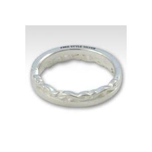 フリースタイル(FREE STYLE) ホワイトアラベスクカット シルバー リング(指輪)