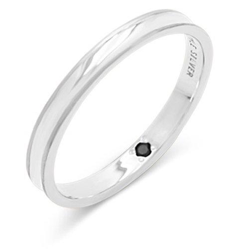 フリースタイル(FREE STYLE) ブラックダイヤ シルバーリング(指輪)