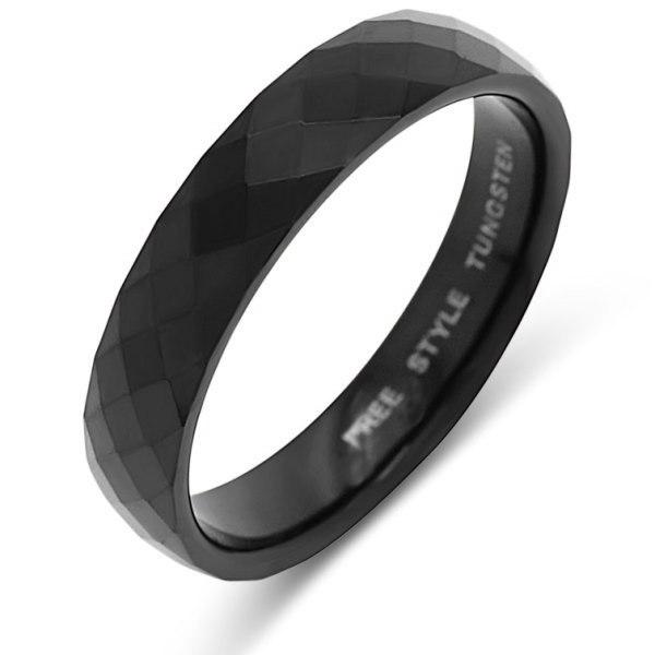 フリースタイル(FREE STYLE) ブラックミディアムダイヤタングステンリング(指輪)