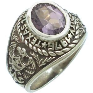 ルビー シルバー カレッジリング（指輪） : シルバーアクセサリーバズ